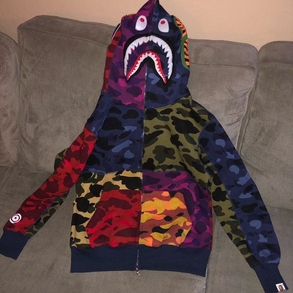 A Bathing Ape Multi Colored Hoodie